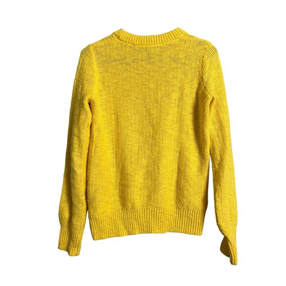 Gap Womens Sweater XS Yellow Knit Top Comfy Cozy Casual Preppy Twee - Picture 4 of 4